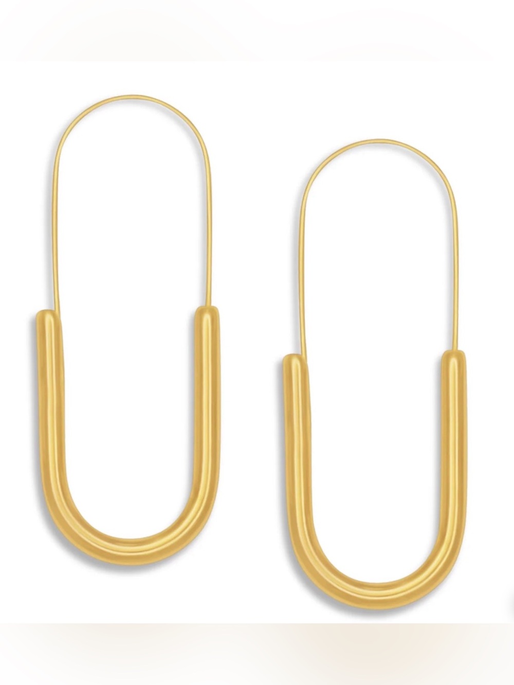 Gold Paperclip Earrings- BNWOT